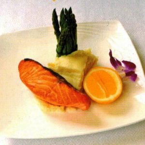 Pan-Seared Salmon with Asparagus and Mashed Potatoes