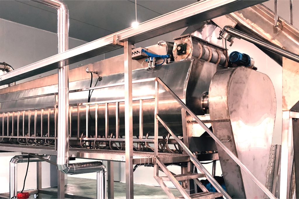 Línea de producción de hojuelas de papa - máquina de cocción al vapor